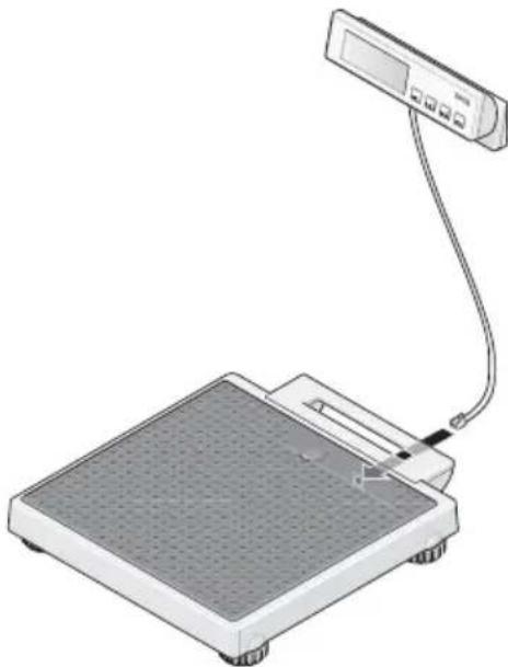 SECA 899 - Tilslutningskablet forbinds med vejeplatformen - 1