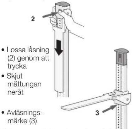 SECA 220 - For matninger under 130,5 cm (51.3 inch): - 1