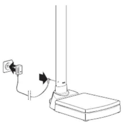 SECA 704 - Netadapter aansluiten (optioneel) - 1