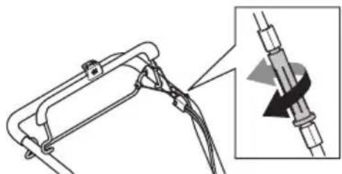 JONSERED LM 2247 CDP - Indstilling af koblingswire - 1