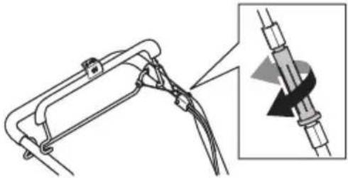 JONSERED LM 2247 CDP - Kavrama kablosunun ayarlanması - 1