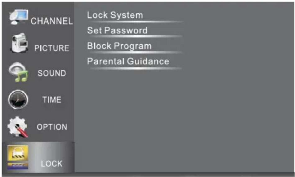 Krüger&Matz KM0224 - MENU VERROUILLAGE - 1