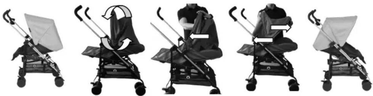 Topmark Lucca T8004 - CONVERTISSEZ LE CAPOTE DE LA FACE PARENTS AU DE LA FACE AVANT - 1