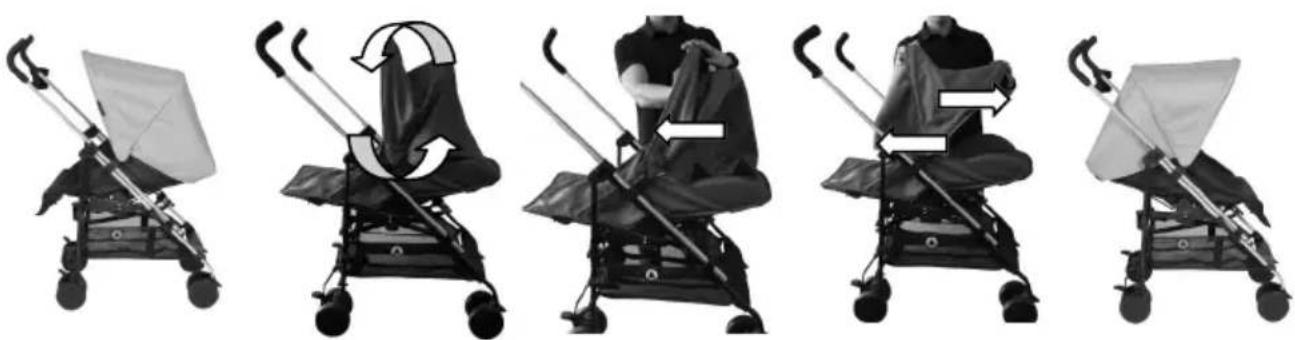 Topmark Lucca T8003 - CONVERTISSEZ LE CAPOTE DE LA FACE PARENTS AU DE LA FACE AVANT - 1