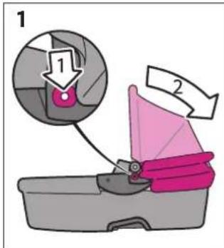 QUINNY Dreami - To fold the canopy: - 1