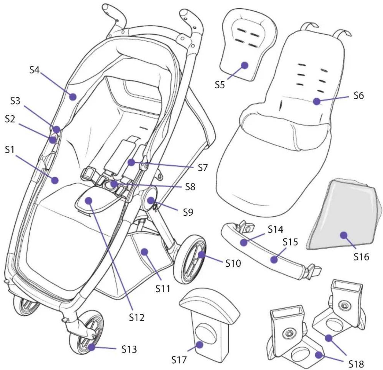 COSATTO Fly - Replacement Parts: - 1