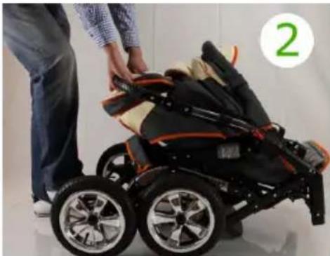 Bergsteiger Venedig - Zusammenklappen des Kinderwagens - 2