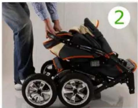 Bergsteiger Venedig - Aufklappen des Kinderwagens - 2