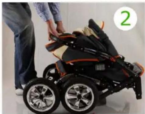 Bergsteiger Milano - Aufklappen des Kinderwagens - 2