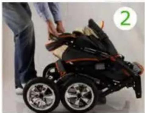 Bergsteiger Capri - Aufklappen des Kinderwagens - 2