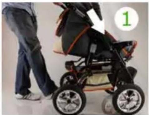Bergsteiger Capri - Zusammenklappen des Kinderwagens - 1