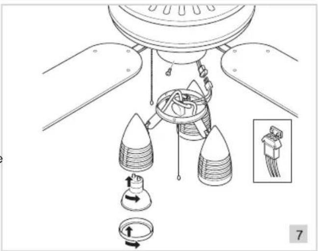 BESTRON DNHD42 - ASSEMBLY - Installing the light fitting and the halogen lights - 1
