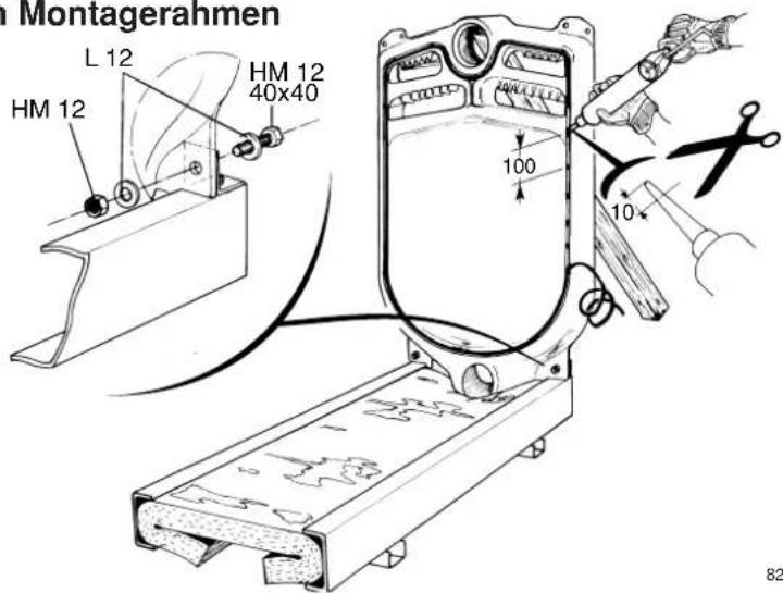 DE DIETRICH GT400 - Mise en place du chassis et de l'élément arrière Anbringen des Hintergliedes auf dem Montagerahmen - 1
