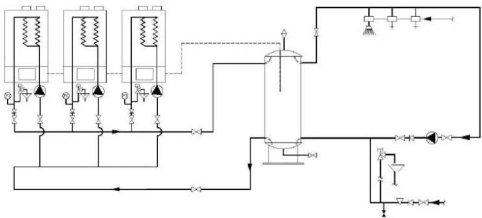 Elco THISIONL R40 IP - System 3: water heater cascade - 2