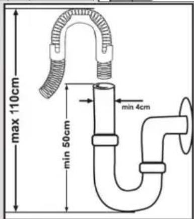 SHARP QWD53I443XDE - Tuyau d'évacuation de l'eau - 1