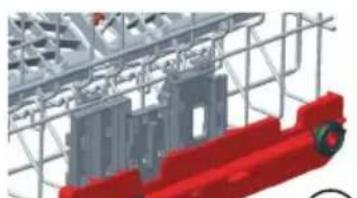 SHARP QWD52I472XDE - Ajustement de hauteur du panier supérieur lorsqu'il est plein - 2