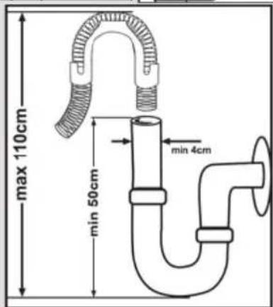 SHARP QWD52I472XDE - Tuyau d'évacuation de l'eau - 1