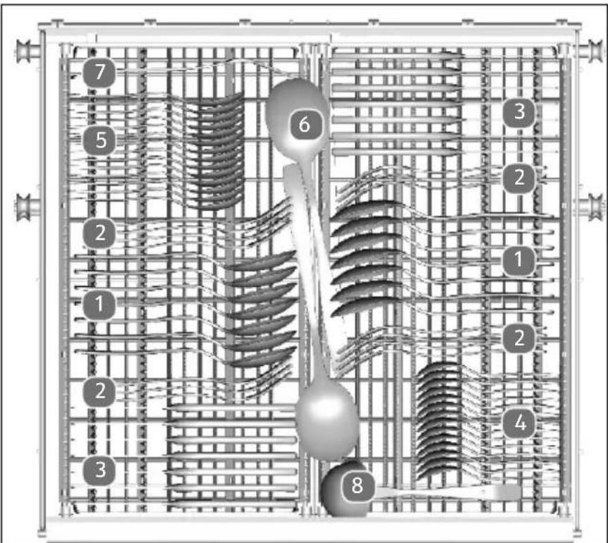 MEDION MD 37128 - Esempio di caricamento del cas setto per posate - 2