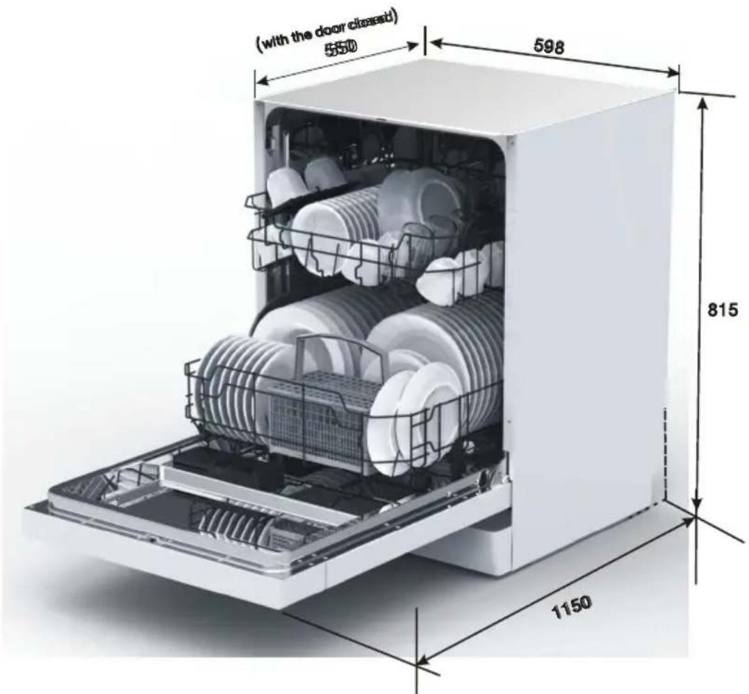 ETNA VW549ZT - Built-in dimensions - 1