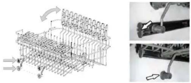 ETNA VW147SRVS - Adjusting the height of the upper basket - 1