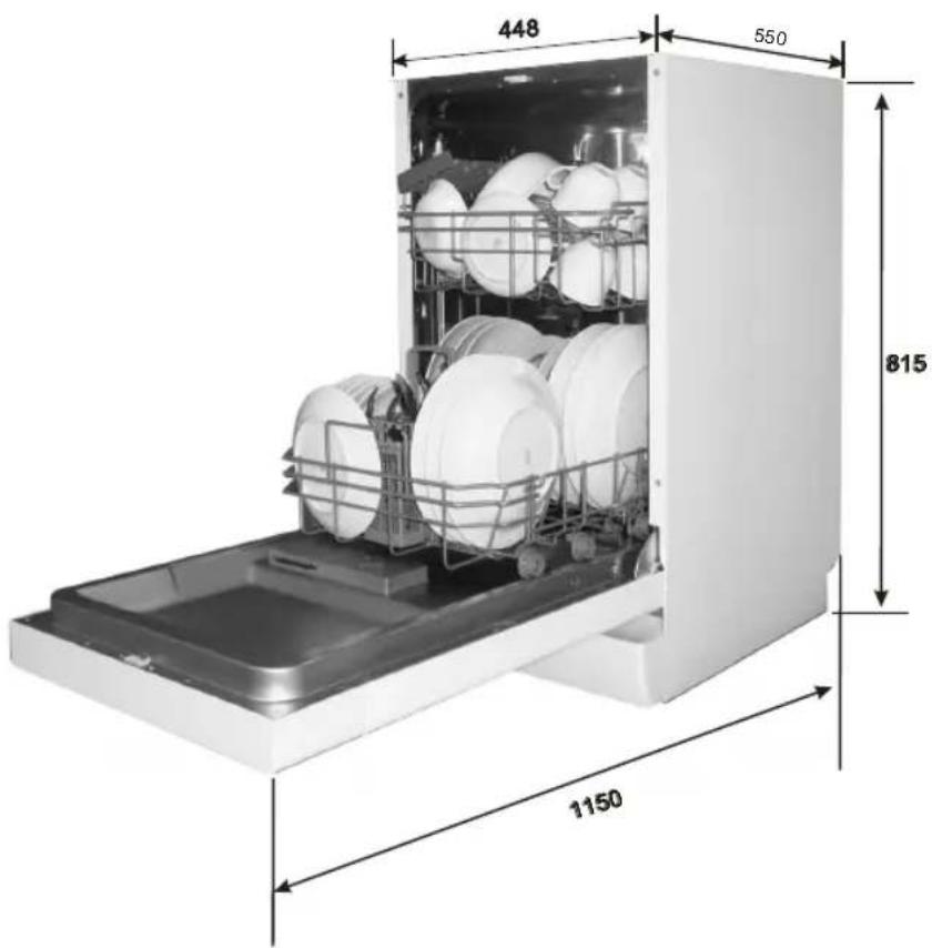 ETNA VW147SRVS - Built-in dimensions - 1