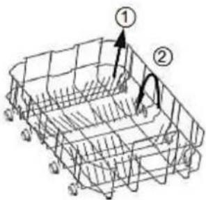 PKM DW97FI - Lower/upper rack - folding shelves - 1