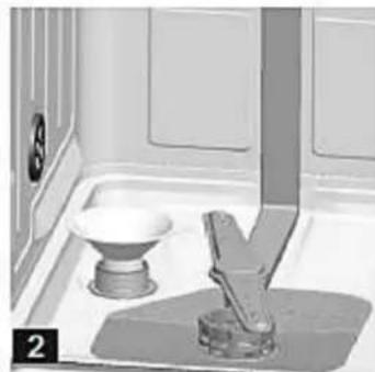 PKM DW97FI - The water softener container is beneath the lower dish rack. - 2