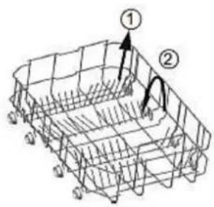 PKM DW97FI - Panier inférieur/supérieur - étagère rabattables - 1