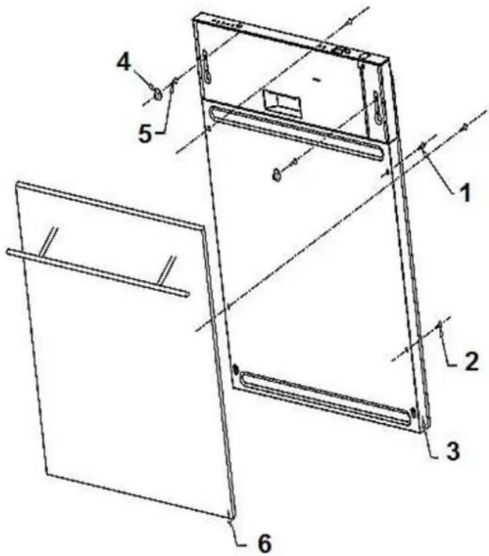 PKM DW97FI - Abmessungen und Befestigung der Zierverkleidung - 3