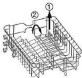 PKM DW97FI - Lower/upper rack - folding shelves - 2