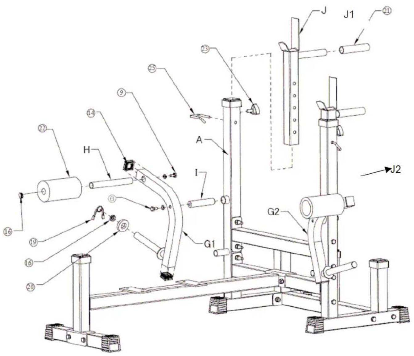 Klarfit Kraftstation 10006741 - Aufbau - Schritt 2 - 1
