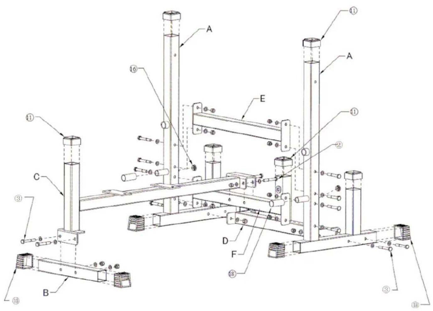 Klarfit Kraftstation 10006741 - Aufbau - Schritt 1 - 1