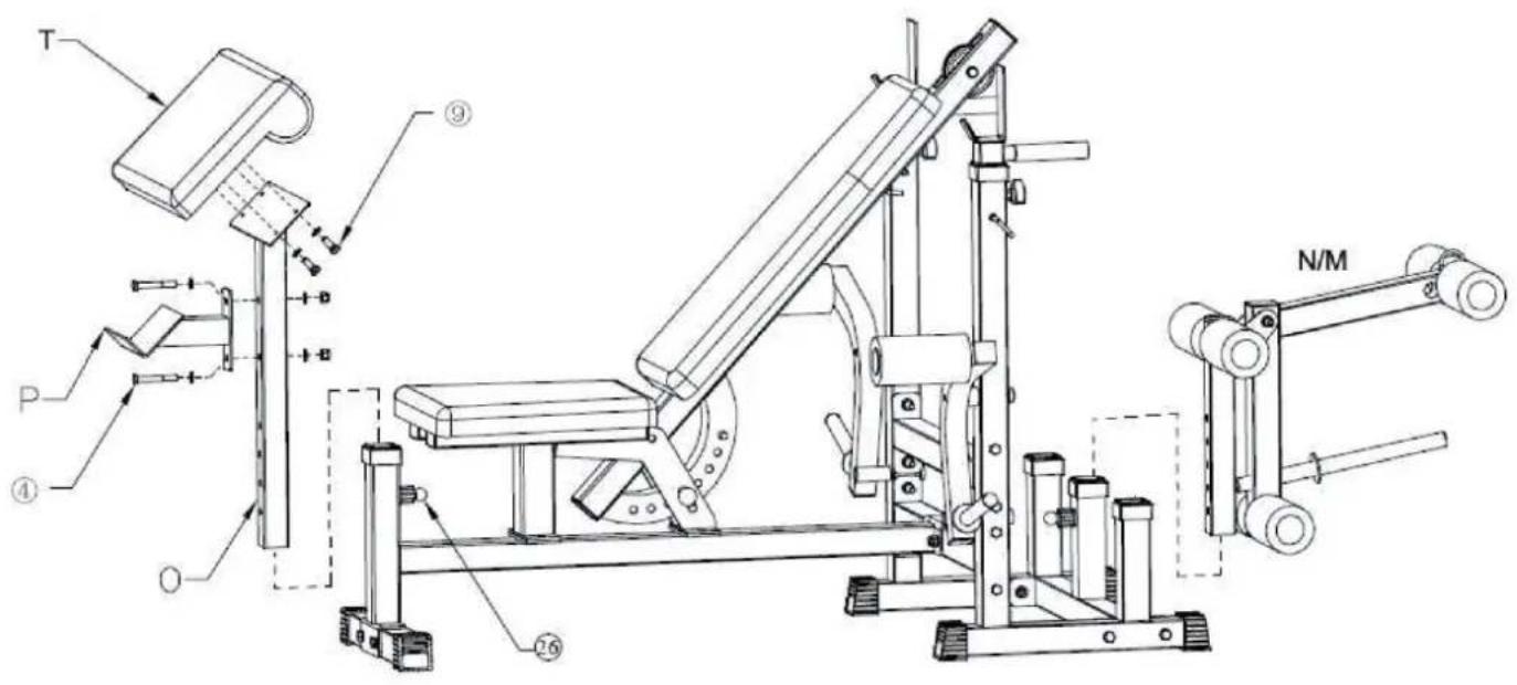 Klarfit Kraftstation 10006741 - Assembly - Step 6 - 1