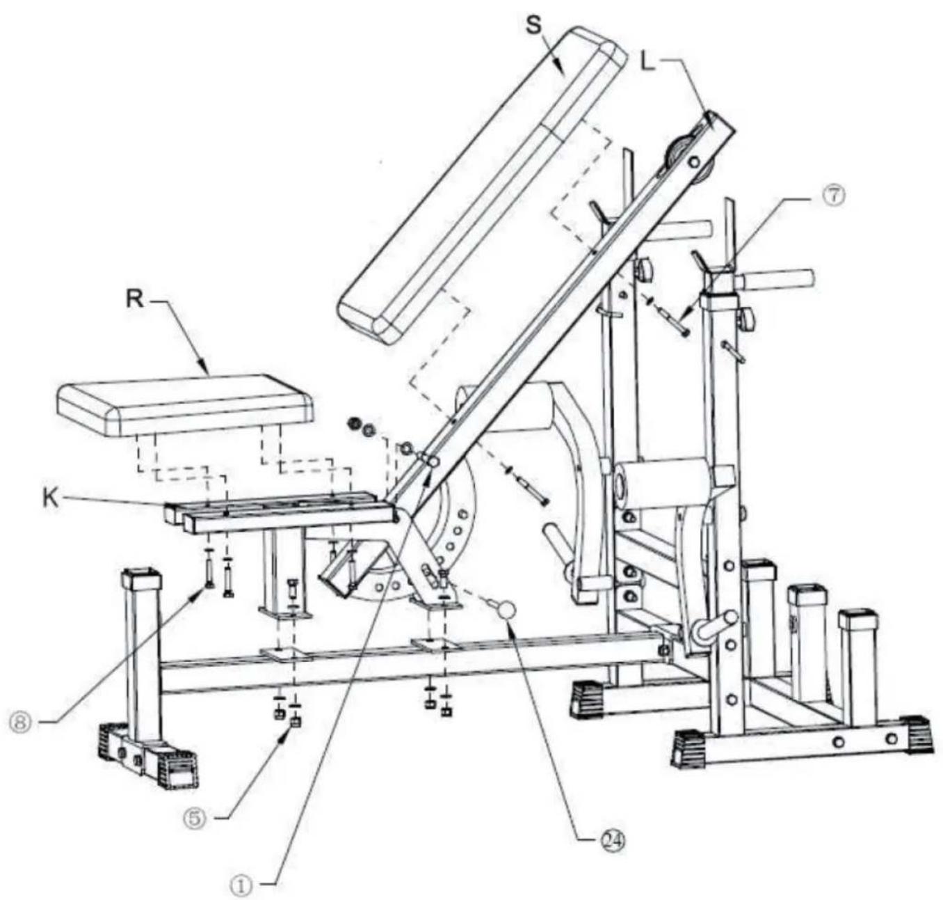 Klarfit Kraftstation 10006741 - Assembly - Step 4 - 1