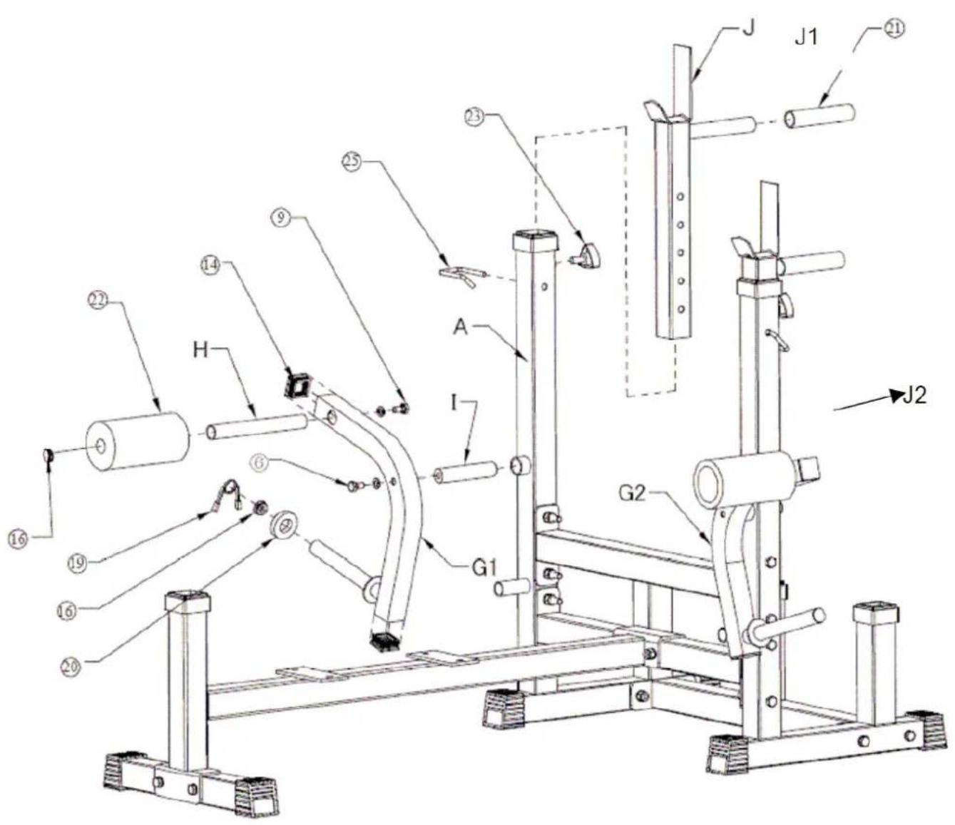 Klarfit Kraftstation 10006741 - Assembly - Step 2 - 1