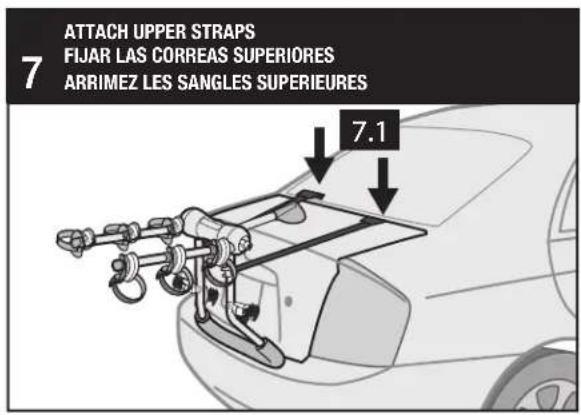 Saris Bike Porter Trunk - HOOKS ARE MARKED LOS GANCHOS ESTAN MARCADOS LES GROCHETS SONT MARQUES - 5