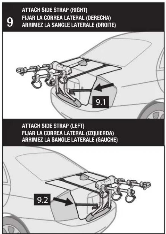 Saris Bike Porter Trunk - HOOKS ARE MARKED LOS GANCHOS ESTAN MARCADOS LES GROCHETS SONT MARQUES - 7
