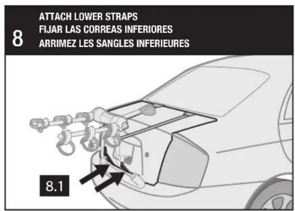 Saris Bike Porter Trunk - HOOKS ARE MARKED LOS GANCHOS ESTAN MARCADOS LES GROCHETS SONT MARQUES - 6