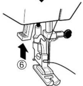 TOYOTA FSM224 (Dfl) - Comment utiliser un enfile-aiguille (Lorsque la machine est équipée d'un enfile-aiguille.) - 2