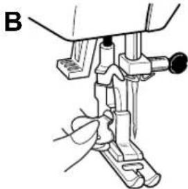 TOYOTA ESM325 (Dfl) - Utilisation du pied pour le passepoiil - 2