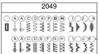 JANOME 2049 - STITCH SELECTOR - 2