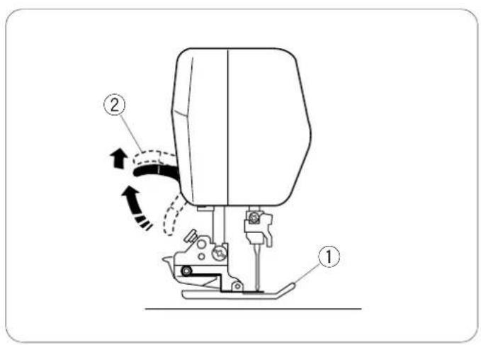 JANOME 1000CPX - Pose de la table de rallonge : - 1