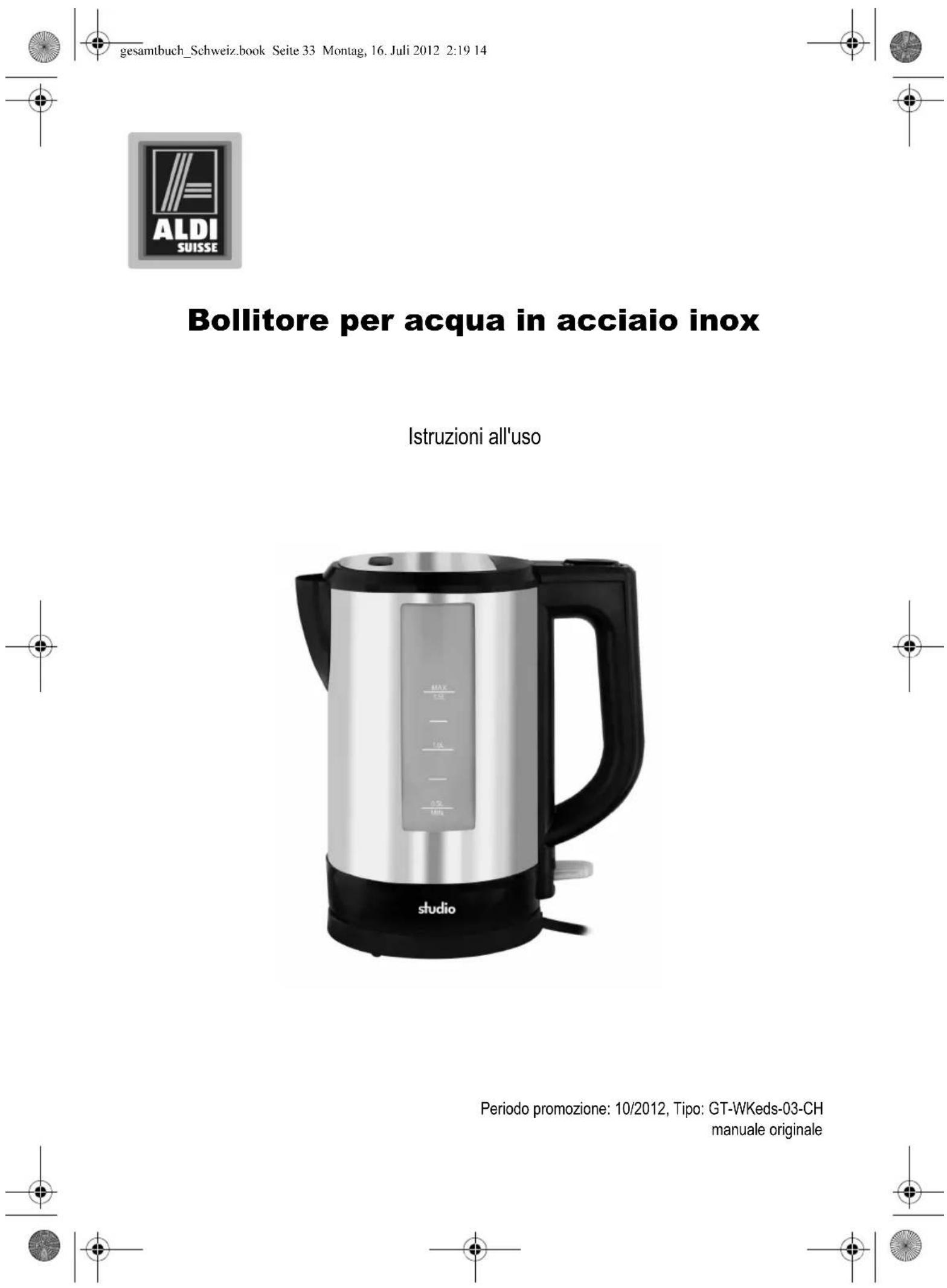 Studio GTWKeds03 - Bouilloire d'eau en acier inox Bon de garantie - 2