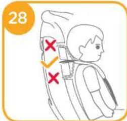 Joie Tilt - Position appropriée des courroies du harnais pour épaules voir les images - 1