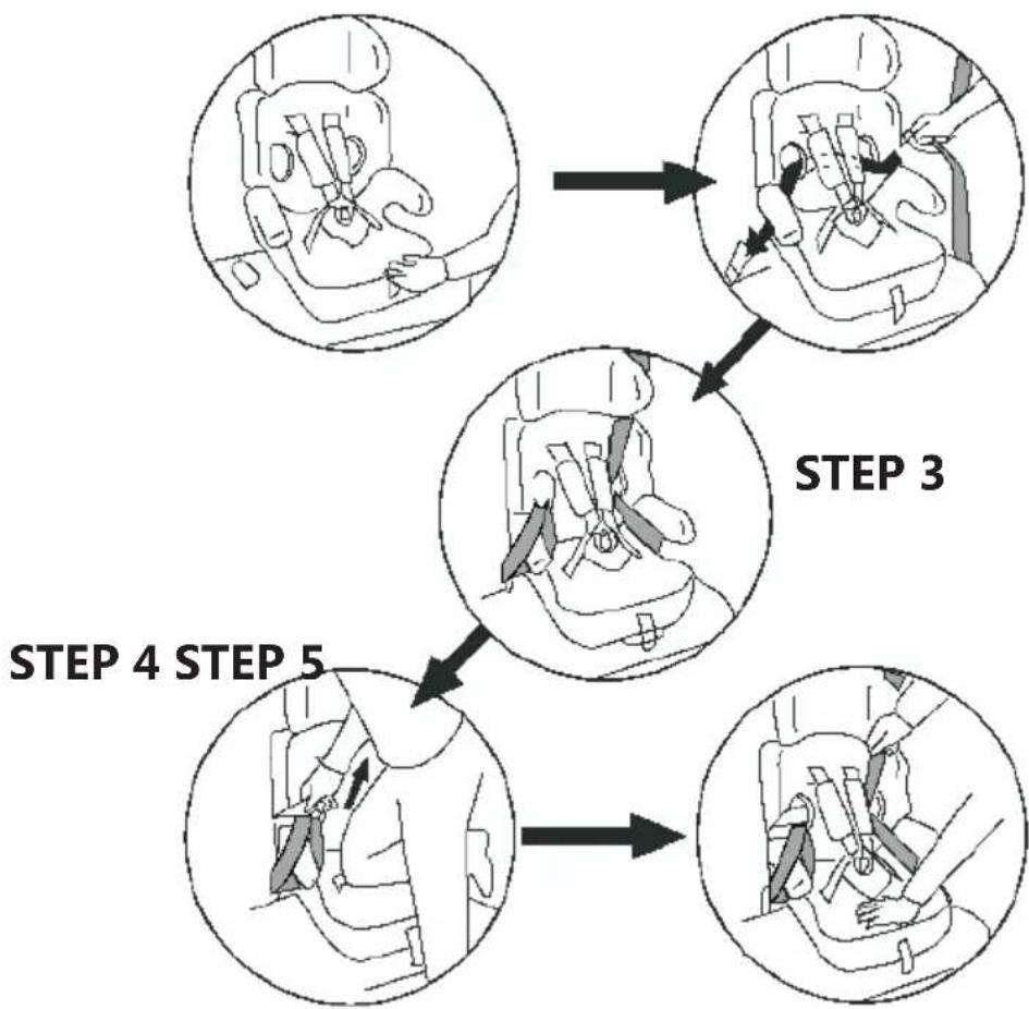 Baninni BN517 - Fitting the seat with the 3 point seatbelt. - 1