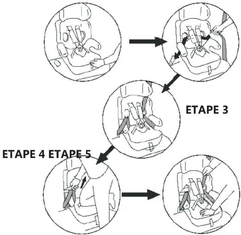 Baninni BN517 - Fixer le siege- auto à l'aide de la ceinture a trois points - 1