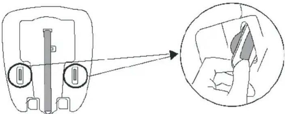 Baninni BN517 - Removing the safety harness lap straps. - 1