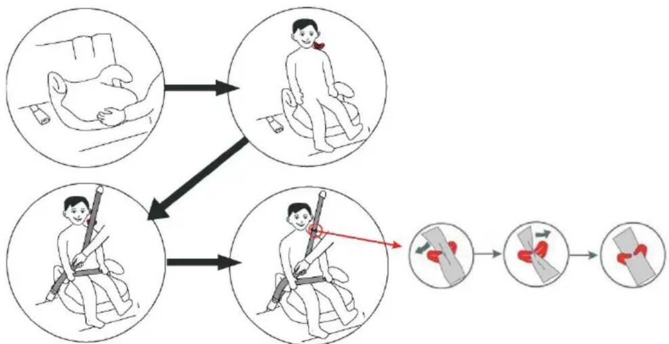 Baninni BN517 - Fitting the boseter seat without backrest using the seat belt - 1