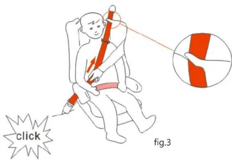 Baninni BN513 - De kinderautostoel vastmaken met de gordel van het voertuig. - 3
