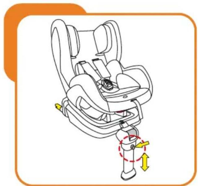 Baninni BN3501 Impero Isofix - Einstellen der Länge des Stützfußes - 1